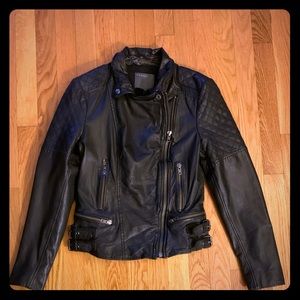 Muubaa rokel leather biker jacket